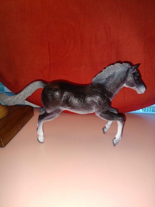 Dark Gray Plastic Toy Horse