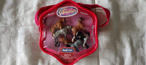 Mini Whinnies Draft Horses in Red Carry Case