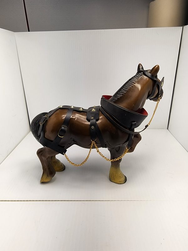 Vintage Hard Plastic Clydesdale Horse with Harness - Image 2