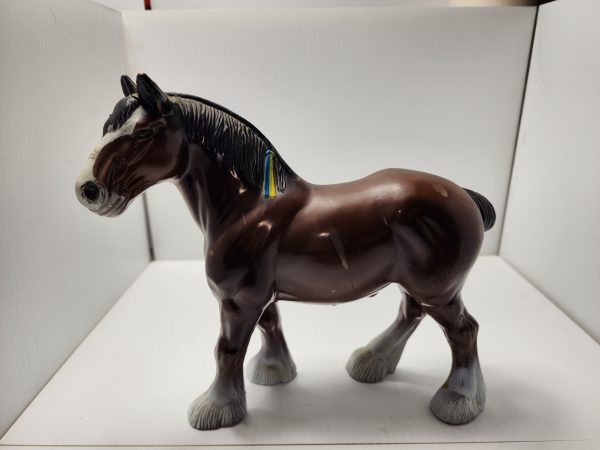 Plastic Vintage Clydesdale Horse of Unknown Origin